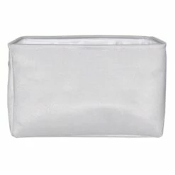 Light Grey Rectangle Fabric Storage Basket, Medium