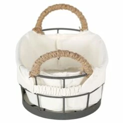 Lined Oval Storage Basket, Extra Small -comprehensive Shop lined oval storage basket extra small 2