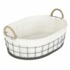 Lined Oval Storage Basket, Large