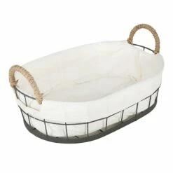 Lined Oval Storage Basket, Medium