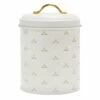 Matisse White & Gold Round Canister, Medium