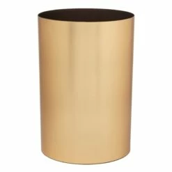 Matte Brass Metal Trash Can, 4.75gal