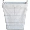 Metal Wire Rectangle Laundry Hamper & Liner, Metallic