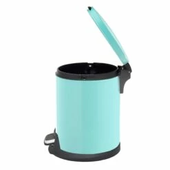 Mint Green Round Pedal Bin, 5l -comprehensive Shop mint green round pedal bin 5l 2