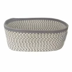 Mylie Grey Print Rectangle Storage Bin, Large