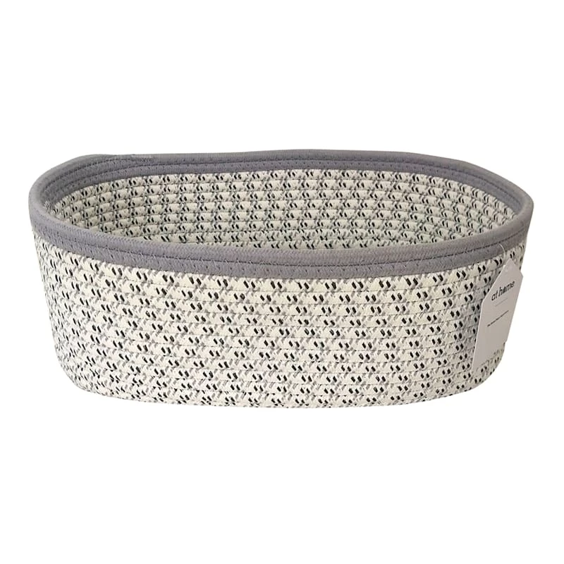 Mylie Grey Print Rectangle Storage Bin, Medium 1 Mylie Grey Print Rectangle Storage Bin, Medium