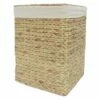Natural Water Hyacinth Laundry Hamper, Medium