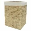 Natural Water Hyacinth Laundry Hamper, Small