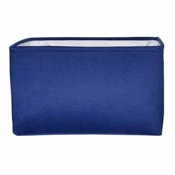 Navy Rectangle Fabric Storage Basket, Large