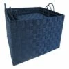 Navy Weave Storage Box, Large