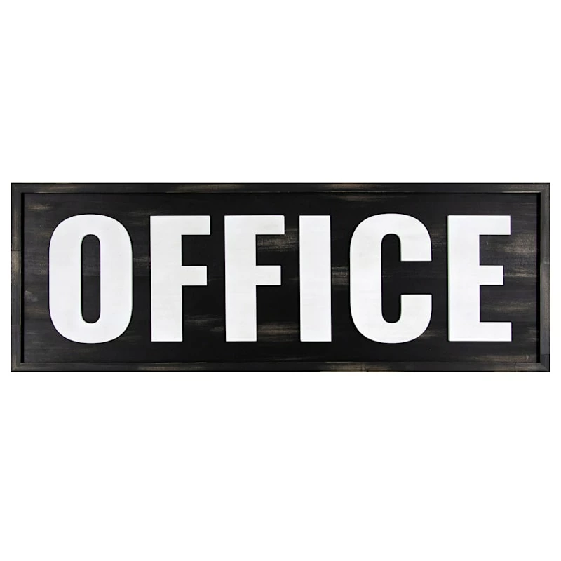 Office Framed Plaque & Lifted Letters, 12x36 1 Office Framed Plaque & Lifted Letters, 12x36
