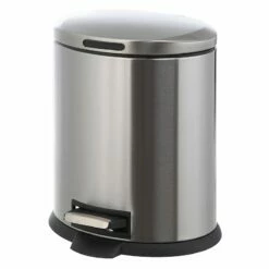 Oval Stainless Steel Pedal Bin, 5l