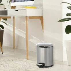 Oval Stainless Steel Pedal Bin, 5l -comprehensive Shop oval stainless steel pedal bin 5l 4