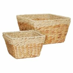 Palm Leaf Rectangle Basket L