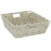 Pe Faux Rattan Shelf Tote Taupe