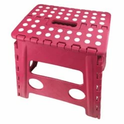 Pink Foldable Step Stool, 13"