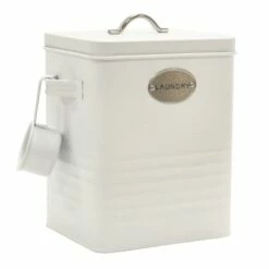 Preston White & Silver Canister, Large