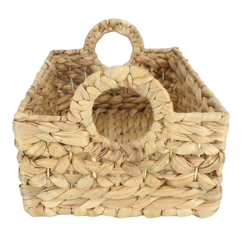 Providence Melia Flower Weave Storage Basket With Handles, Medium 2 Providence Melia Flower Weave Storage Basket With Handles, Medium - Image 2