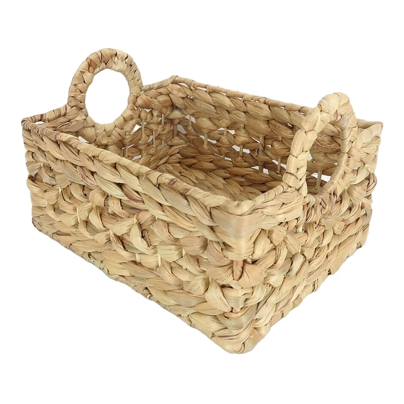 Providence Melia Flower Weave Storage Basket With Handles, Medium 1 Providence Melia Flower Weave Storage Basket With Handles, Medium