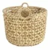 Providence Melia Round Flower Weave Storage Basket With Handles, Large