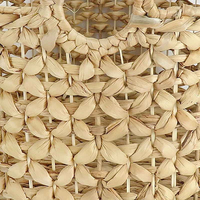 Providence Melia Round Flower Weave Storage Basket With Handles, Large 3 Providence Melia Round Flower Weave Storage Basket With Handles, Large - Image 3