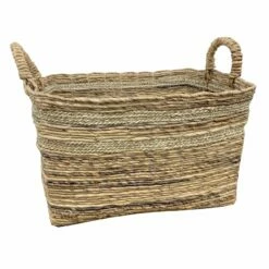 RECT BANANA BASKET W/STRIPE M
