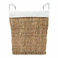 Rectangle Twisted Wicker Laundry Hamper, Small