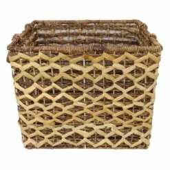 Rectangular Madras Basket Diamond Weave Large