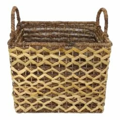 Rectangular Madras Basket Diamond Weave Medium