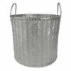 Round Bamboo Silver Basket Size M