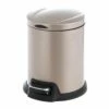 Round Champagne Stainless Steel Pedal Bin, 5l