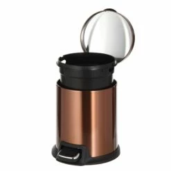Round Copper Stainless Steel Pedal Bin, 5l 8 Round Copper Stainless Steel Pedal Bin, 5l -comprehensive Shop round copper stainless steel pedal bin 5l 3