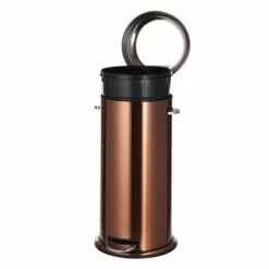 Round Retro Copper Stainless Steel Pedal Bin, 30l -comprehensive Shop round retro copper stainless steel pedal bin 30l 2