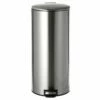 Round Stainless Steel Pedal Trash Bin With Thin Lid, 30l