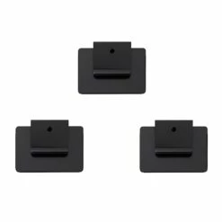 Set Of 3 Bin Clips, Black