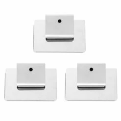 Set Of 3 Bin Clips, Silver