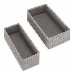 Set Of 4 Fabric Drawer Organizers, Black Herringbone 9 Set Of 4 Fabric Drawer Organizers, Black Herringbone -comprehensive Shop set of 4 fabric drawer organizers black herringbone 2