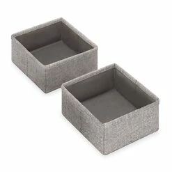 Set Of 4 Fabric Drawer Organizers, Black Herringbone 10 Set Of 4 Fabric Drawer Organizers, Black Herringbone -comprehensive Shop set of 4 fabric drawer organizers black herringbone 3