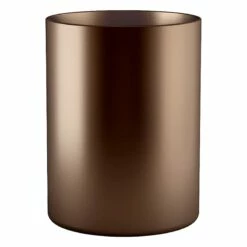 Sienna Brown Metal Wastebasket, 10"