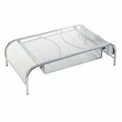 Silver Metal Computer Stand