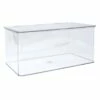 Small Clear Hinged Storage Bin Set, 10.25x7.25