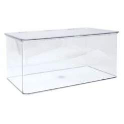 Small Clear Hinged Storage Bin Set, 10.25x7.25