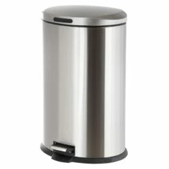 Stainless Steel Oval Pedal Trash Bin, 45l