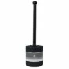 Steel Toilet Brush W Open Holder Black