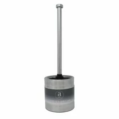 Steel Toilet Brush W Open Holder Satin