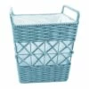Tapered Rope Laundry Hamper Blue, Large