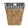 Tapered Square Water Hyacinth Laundry Hamper, Large