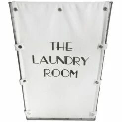 The Laundry Room Canvas Grey Laundry Hamper, Medium