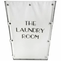 The Laundry Room Canvas Grey Laundry Hamper, Small