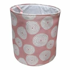 Tiny Dreamers Aussie Pink Circle Laundry Hamper, Medium